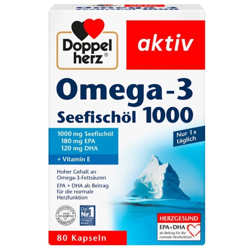 多寶雙心Doppelherz 魚油 Omega-3 omega3 1000mg 80顆