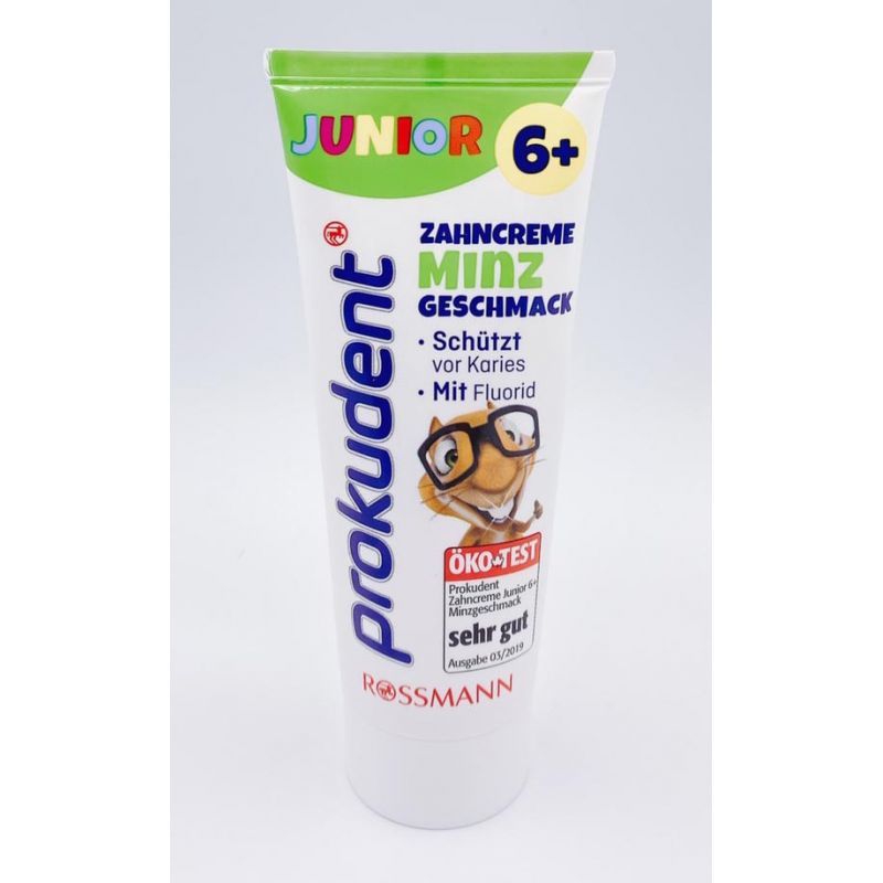 Prokudent兒童含氟6歲以上75ml 牙膏-綠色鼠薄荷-Junior Zahncreme  KidsZahngel