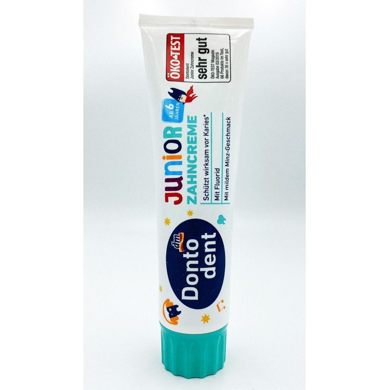 6歲以上兒童含氟牙膏薄荷味 換牙期Dontodent Zahnpasta Junior, ab 6 Jahre, 100 ml