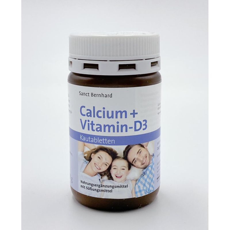百年聖伯納德 Sanct Bernhard兒童鈣+D3咀嚼錠 150入-巧克力口味