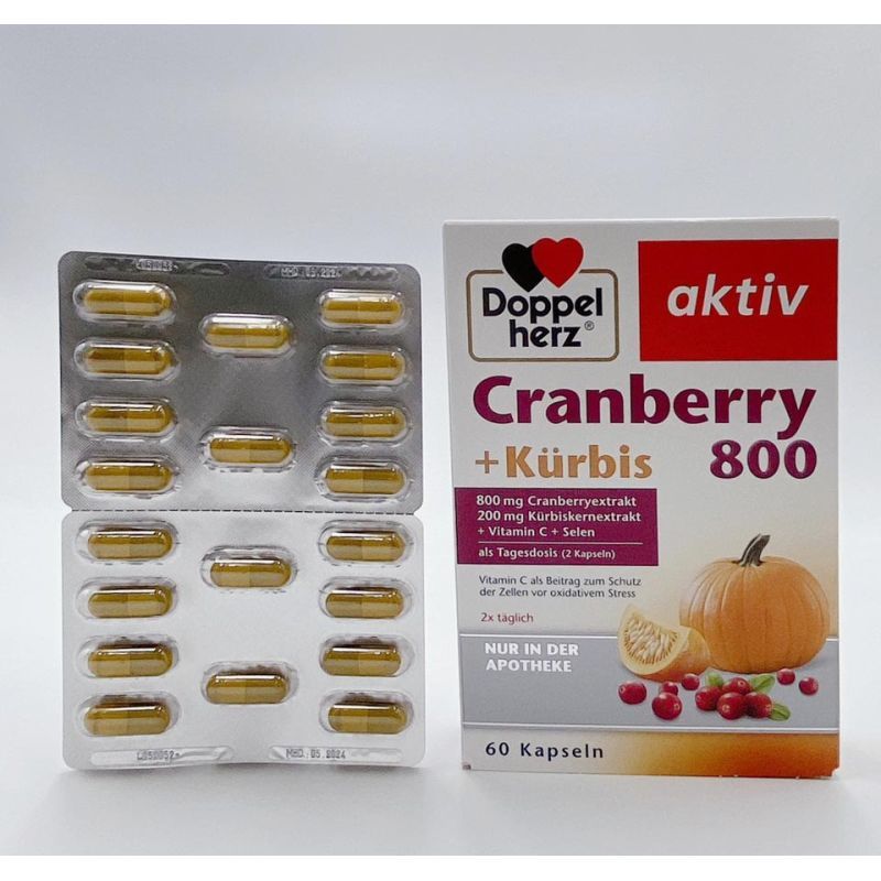 多寶雙心Doppelherz 蔓越莓+南瓜籽膠囊 60粒