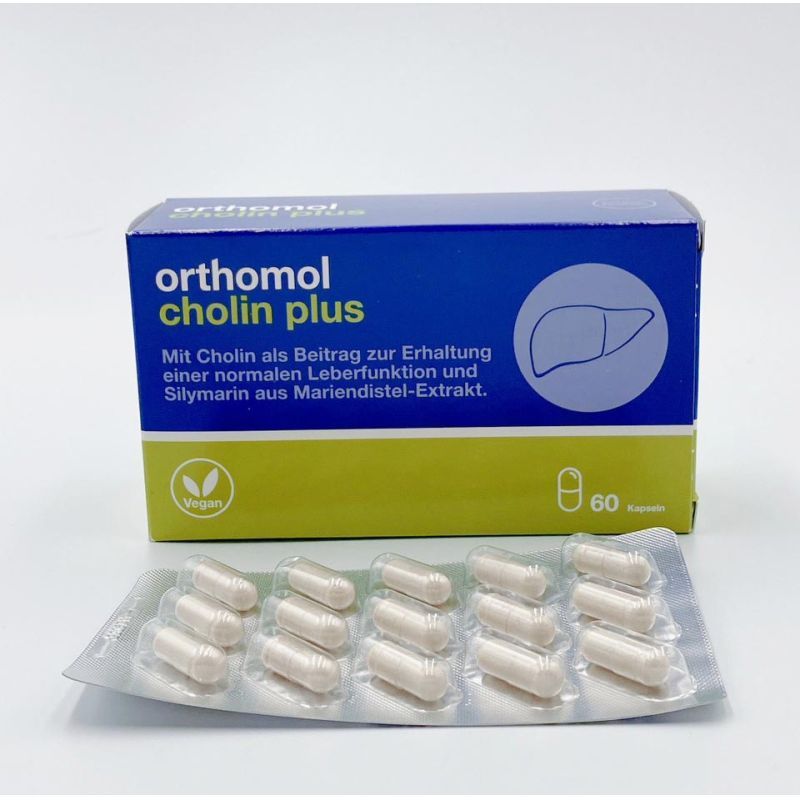 Orthomol Cholin Plus水飛薊奶薊草護肝膠囊肝臟養護片60粒