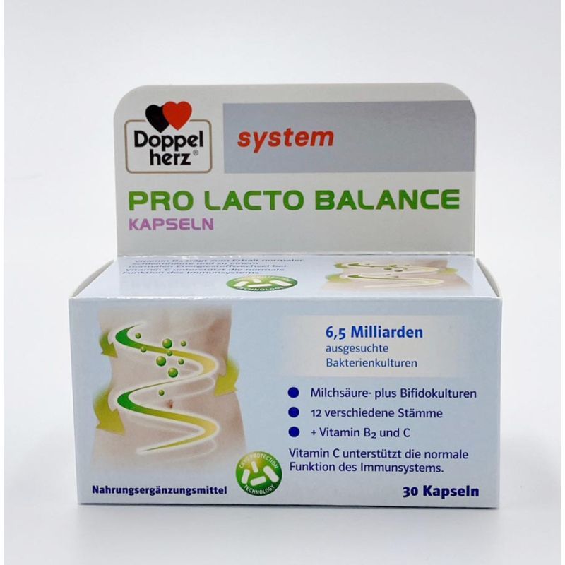 多寶雙心Doppelherz 益生菌 system Pro Lacto Balance 膠囊   30顆