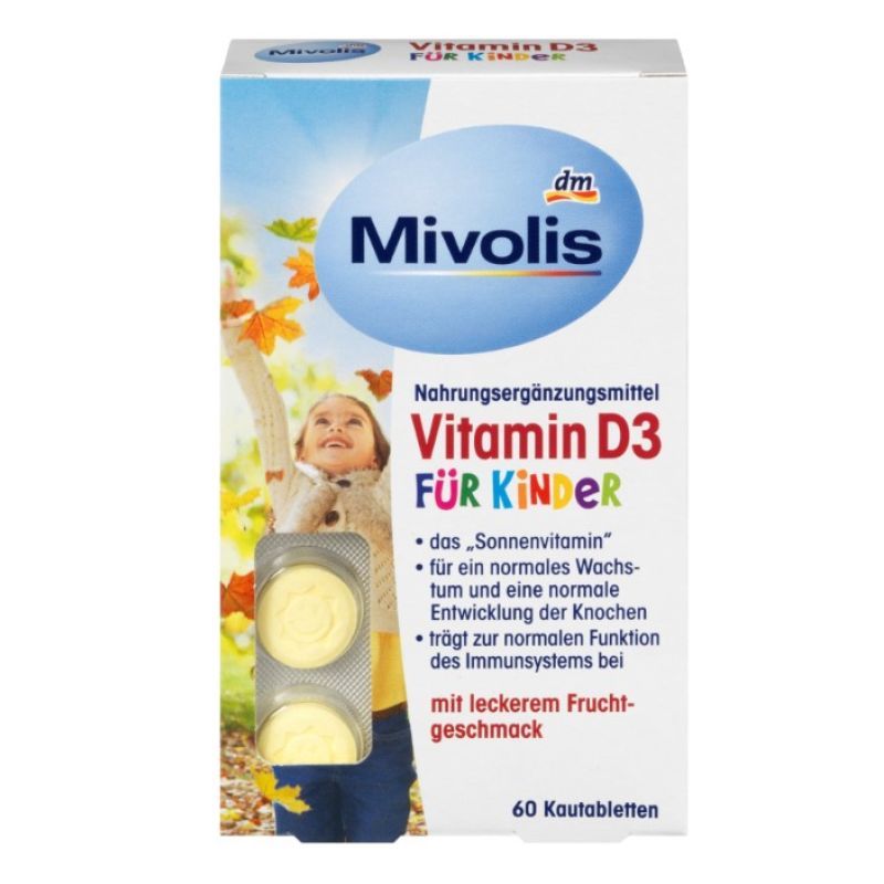 Mivolis 兒童維生素D3咀嚼錠 補充錠 60粒