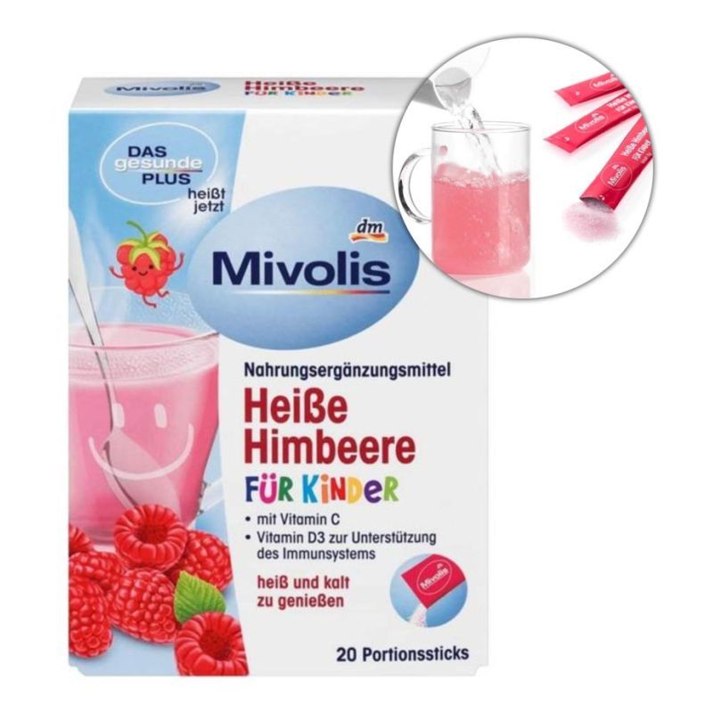 Mivolis 兒童維生素C+D3果茶覆盆莓 沖泡熱飲 20包 100g