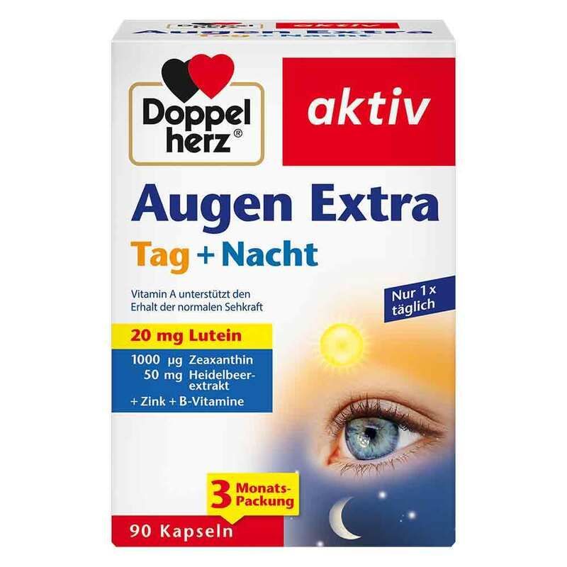 多寶雙心Doppelherz 日夜 加強版膠囊 葉黃素 Augen Extra Tag+ Nacht Kapseln 90顆