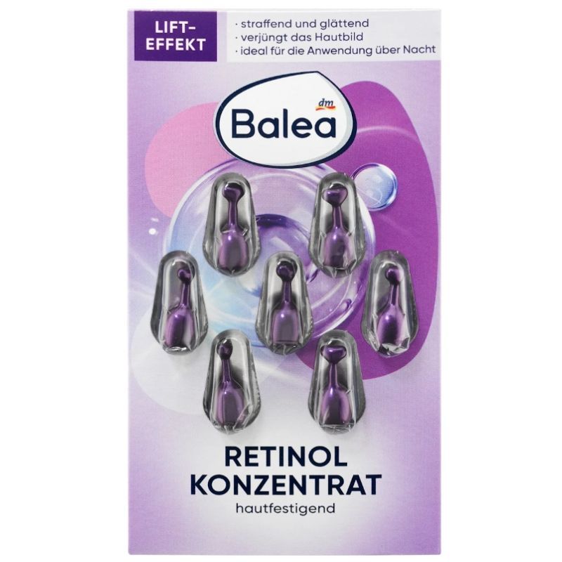 德國DM Balea芭樂雅時空膠囊精華（紫色）視黃醇滋養煥顏膠囊-７入