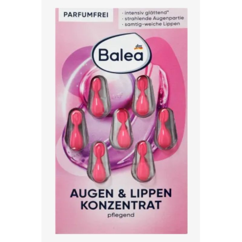 DM 芭樂雅 Balea時空膠囊精華（粉紅色）眼&唇部拉提精華膠囊-７入