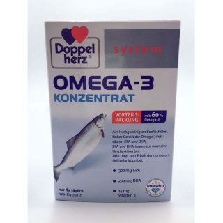 多寶雙心Doppelherz 高單位魚油 Omega-3 omega3 Konzentrat 120顆