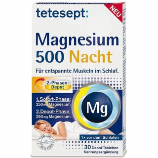 Tetesept 夜間專用鎂錠500 高劑量二階段式 30粒